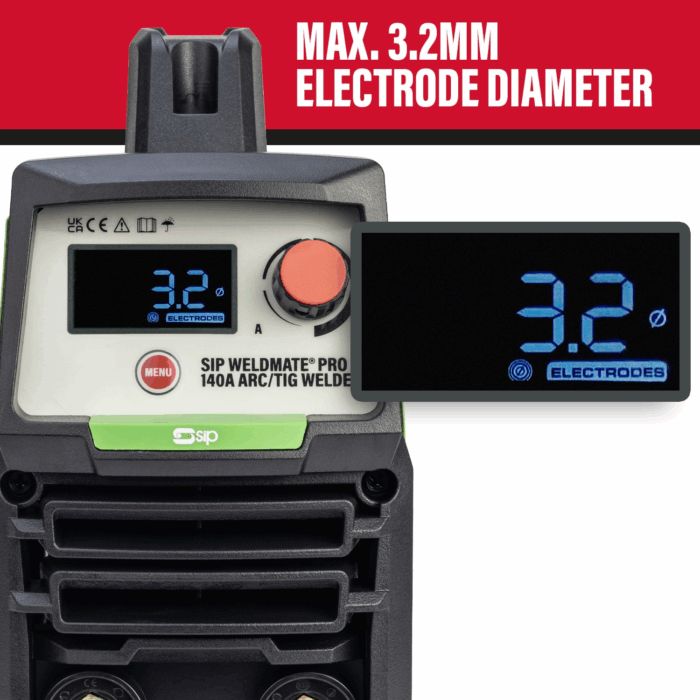 SIP WELDMATE® PRO 140A ARC/TIG Inverter Welder 05690 - Image 3