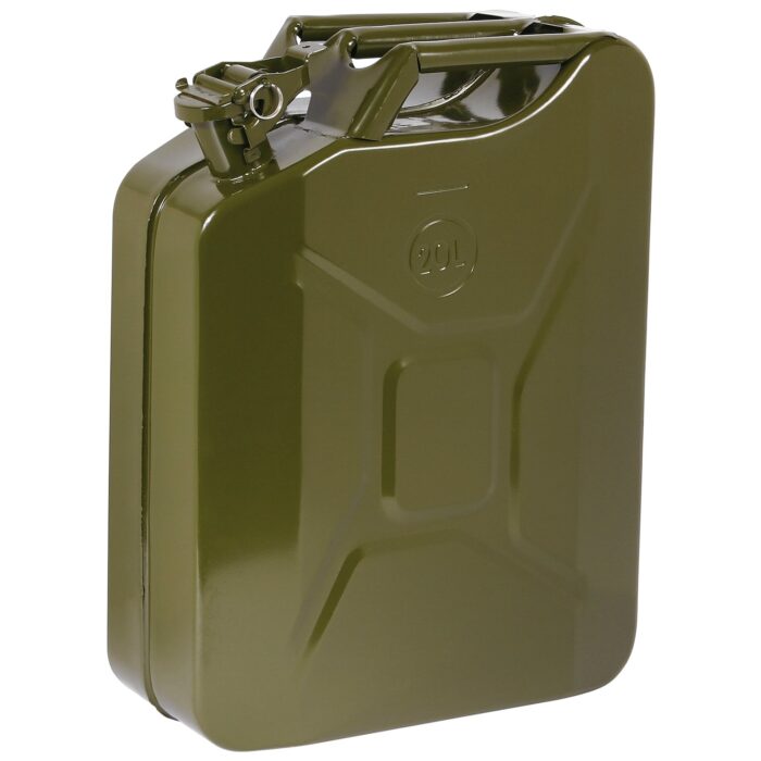 20ltr Green Steel Fuel Can - MTS Direct