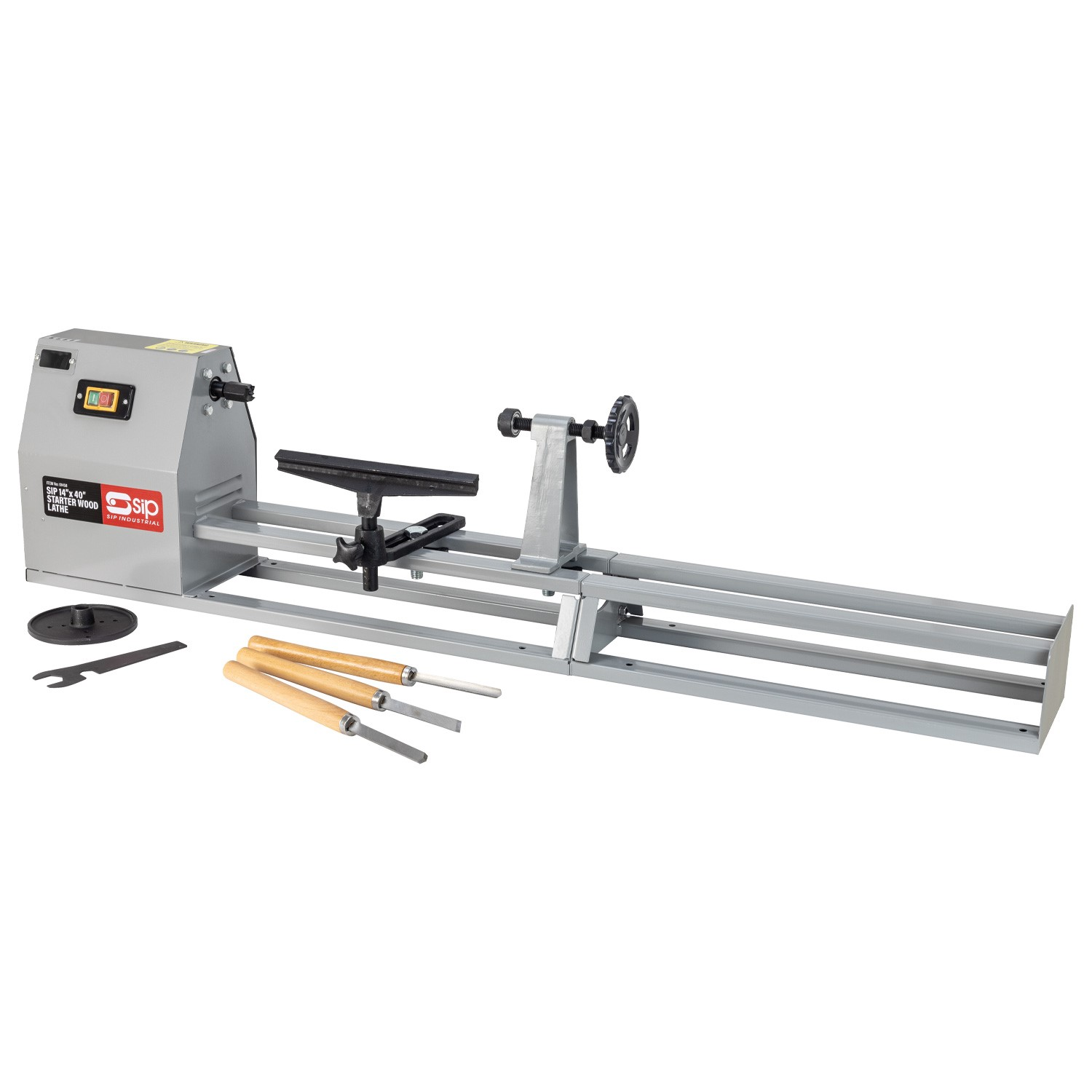 SIP 14" x 40" Starter Wood Lathe with Chisel Kit 01458