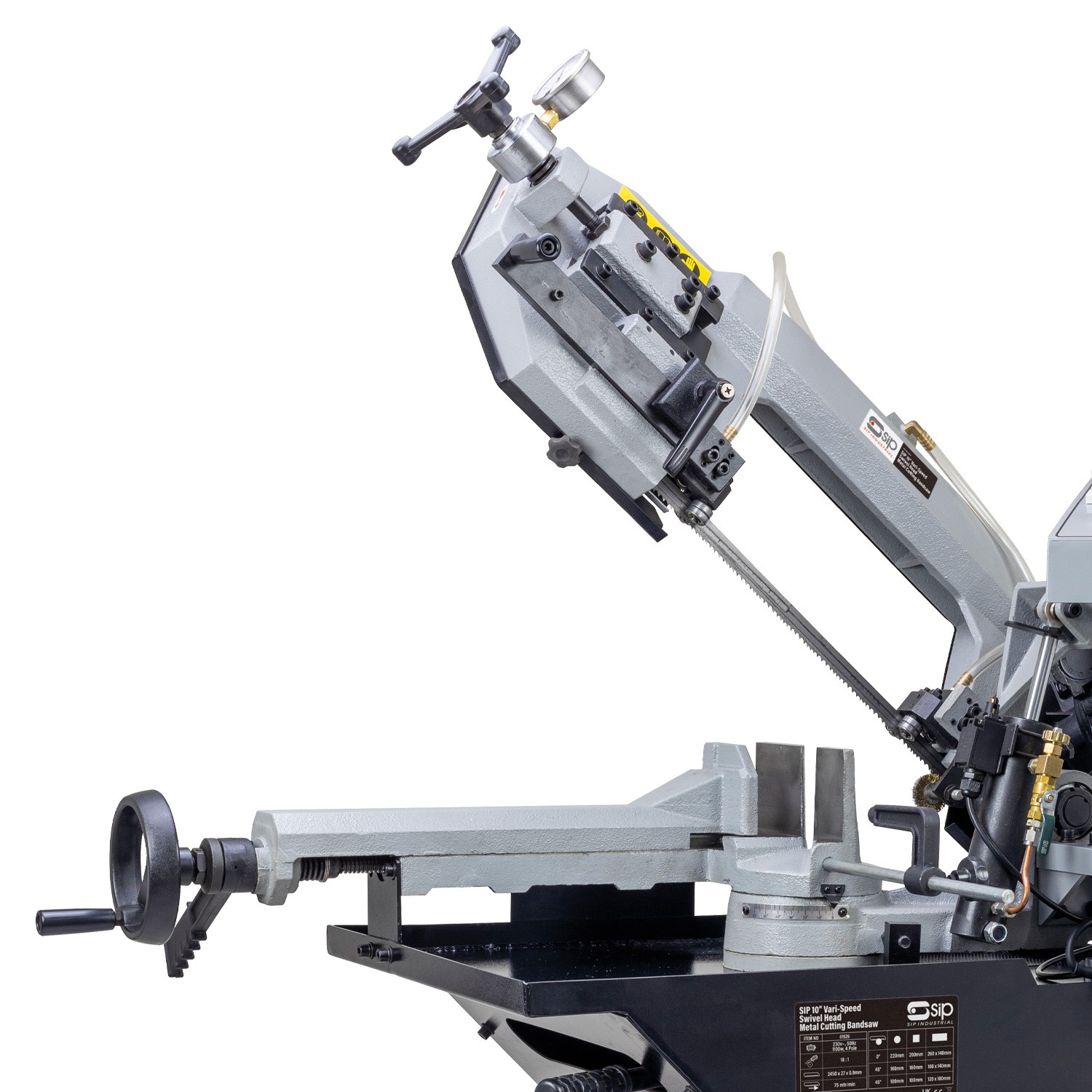 SIP 10" Vari-Speed Swivel Head Metal Bandsaw 01526 - Image 2